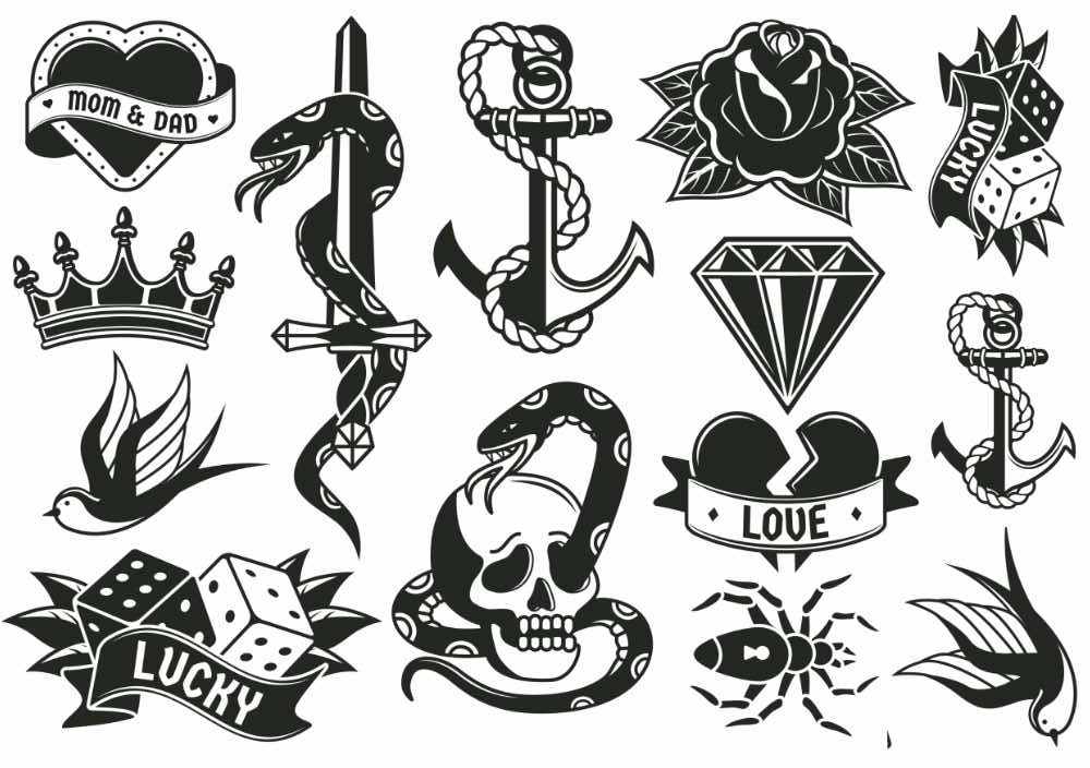 Vintage Tattoo Flash from the Silver Screen – BELZEL BOOKS