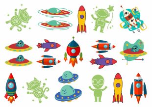 Rockets and space tattoos temporary tattoos.