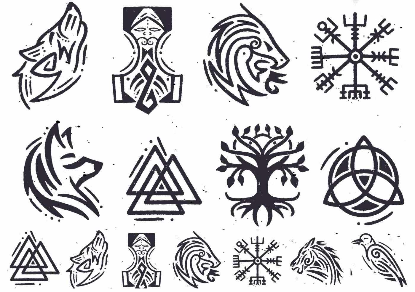 Celtic tattoo symbol of '2 of 7' on Craiyon