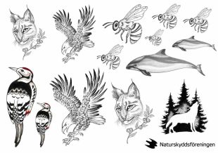 Tattoo yourself for the benefit of Naturskyddsföreningen with temporary tattoos from Like ink.