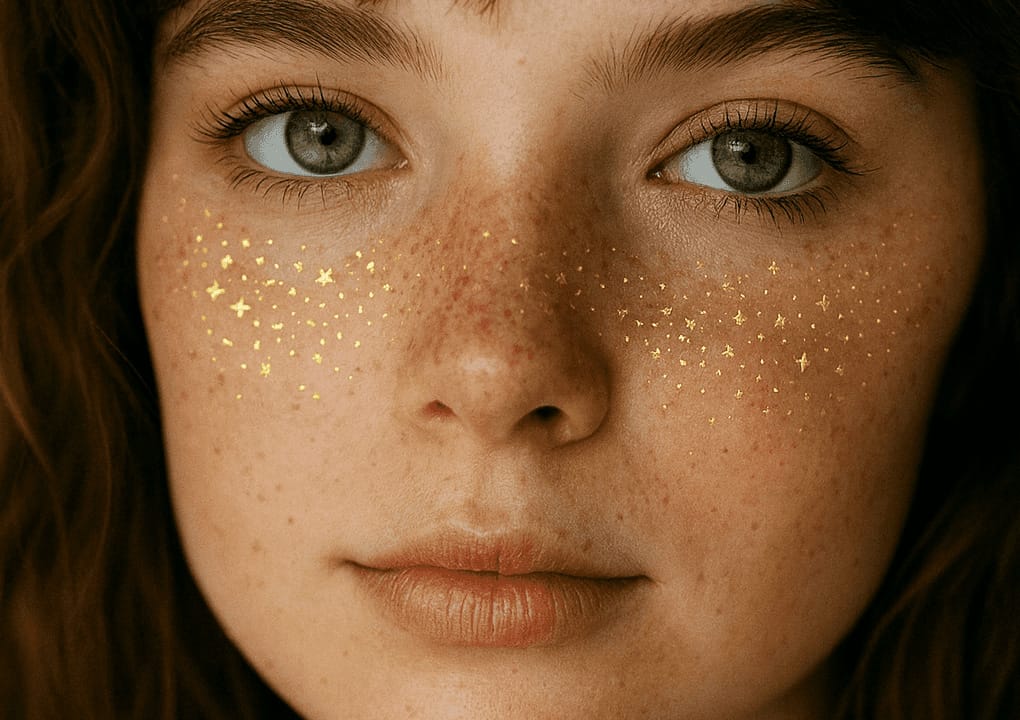 Freckle Tattoos Gold Stars