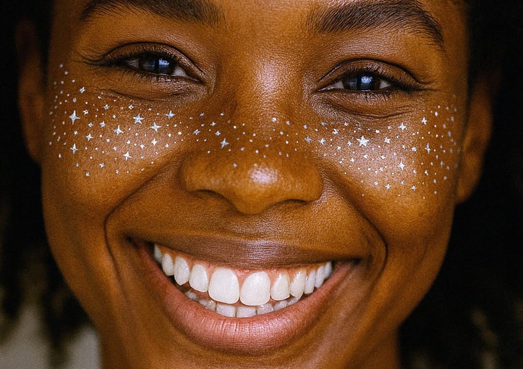 Freckle Tattoos Silver Stars