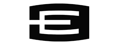 Svartvit logotyp med en stiliserad, fet bokstav E inom en rundad rektangulär form. E:ets mittfält sträcker sig ut till kanterna och skapar en modern, geometrisk design som är idealisk för branschen för tillfälliga tatueringar.